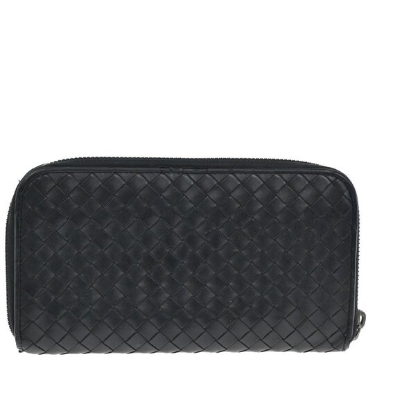 BOTTEGA VENETA Intrecciato Long Zipper Around Wallet Leather Black - Picture 8 of 16